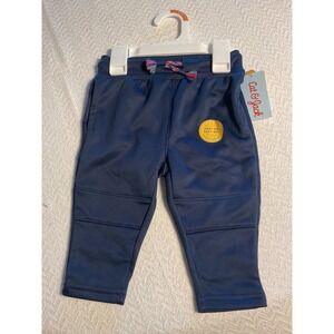 Cat & Jack Toddler Boys Navy Blue Easy On Jogger Pants Size 12 Months Wicking